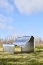 Dream View Bench 100 cm, brushed steel