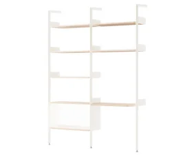 Rombe Configuration D, alabaster/lacquered oak