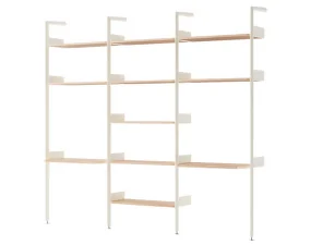 Rombe Configuration I, alabaster/lacquered oak