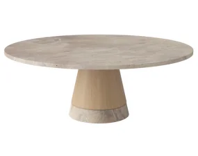Piro Coffee Table Ø90 H36, beige marble