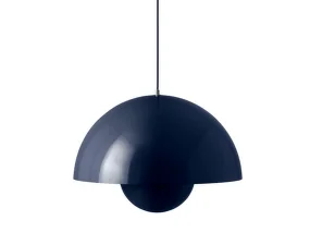 Flowerpot VP2 Pendant, steel blue