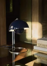 Flowerpot VP4 Table Lamp, steel blue
