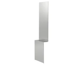 Pleat Mirror, polished steel