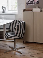 Rico Dining Chair Swivel Louisiana, sand/black