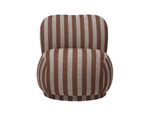 Rico Piccolo Lounge Chair Swivel Louisiana, sand/chocolate