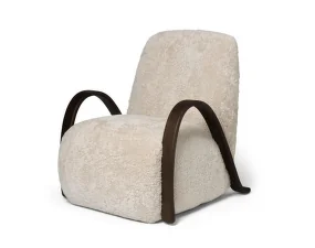 Buur Lounge Chair Sheepskin, moonlight