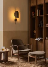 Wing Wall Lamp, bronzed aluminium