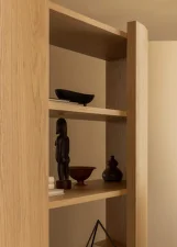 Crescent Shelving High, oak