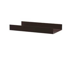 String Metal Shelf High Edge 58 x 30, dark brown