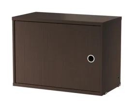 String Cabinet with Swing Door, dark oak