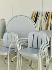 Deville Armchair, silver grey