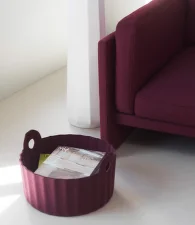 Colu Basket, burgundy