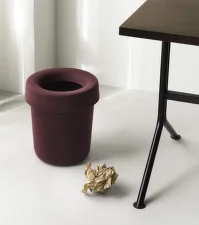 Hide Office Bin, burgundy