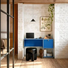 USM Haller Home Office Desk B21, gentian blue