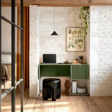 USM Haller Home Office Desk B21, olive green