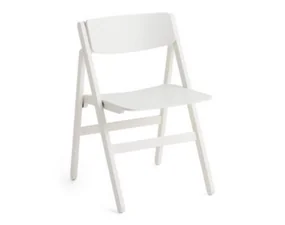 Backflip Chair, cream white lacquered beech