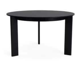 Chisel 20 Table Round Ø127, black lacquered oak