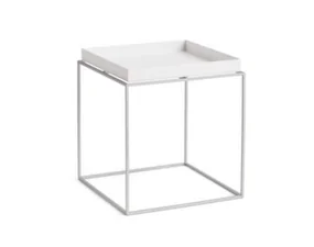 Tray Table 40x40, white / silicone coated steel