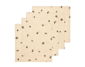 Baies Napkins Set of 4, natural / dark chocolate