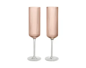 Ripple Champagne Flutes Set of 2, blush
