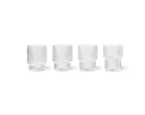 Ripple Small Glasses set of 4, clear