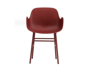 Form Armchair Steel, red