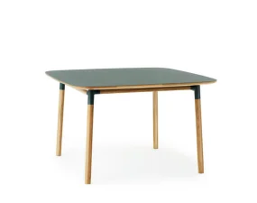 Form Table 120x120 cm Oak, green