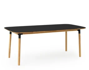 Form Table 95x200 cm Oak, black