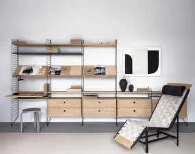 String Magazine Shelf 78 x 30, oak