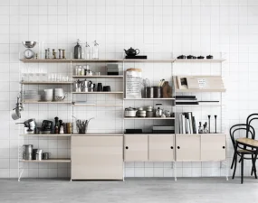 String Cabinet With Sliding Doors 78 x 30, ash
