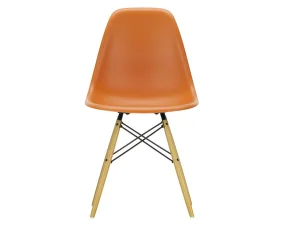 Eames Plastic Side Chair DSW, rusty orange