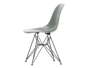 Eames Fiberglass Side Chair DSR, sea foam green/black