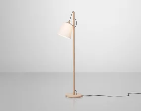 Pull Floor Lamp, white/oak