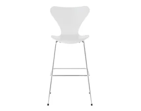 Series 7™ Bar Stool Lacquered, chrome/white ash