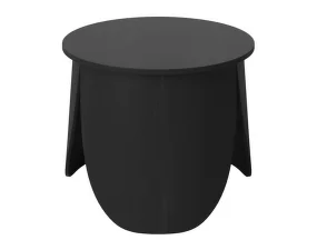 Peyote Coffee Table Ø56, black lacquered oak