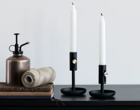 Granny Candle Holder H16, black
