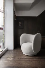 Rico Lounge Chair Bouclé, off-white
