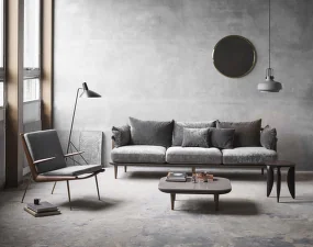 Boomerang HM2 Lounge Chair, oak/Hallingdal 130
