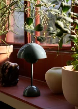 Flowerpot VP9 Portable Lamp, stone blue