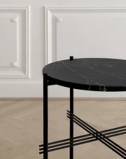 TS Side Table Ø55, black marquina marble