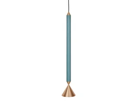 Apollo 59 Pendant, deep sea/polished brass