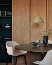 Androgyne Dining Table Ø150, dark stained oak
