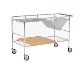 Alima NDS1 Trolley, chrome/lacquered oak