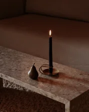 Clip Candle Holder Table, brass