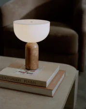 Kizu Portable Table Lamp, Breccia Pernice