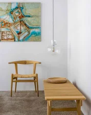 Awa Medium PC1129 Pendant Lamp, clear / waxed oak