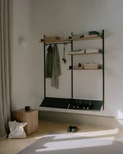 Wardrobe Shelf 3, walnut/black