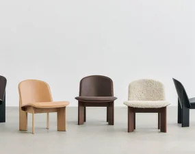 Chisel Lounge Chair, walnut / Sense Nougat