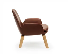 Era Lounge Chair Low Oak, Ultra Leather