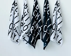 Classic Tea Towel, Set of 2,, black